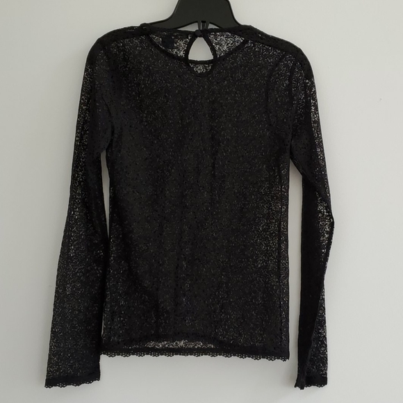 French Connection black lace shirt - Picture 8 of 8